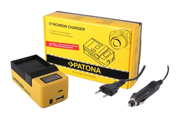 Synchron USB Charger Olympus BLH1 BLH-1 with LCD